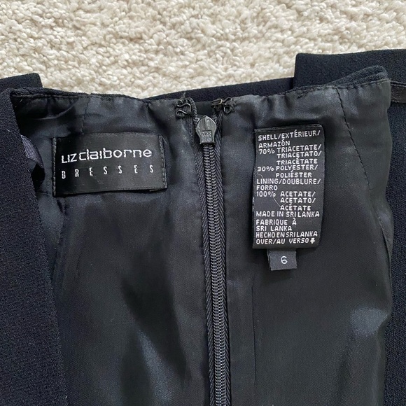 Liz Claiborne Black Sleeveless Long Dress with Slit - Picture 4 of 6